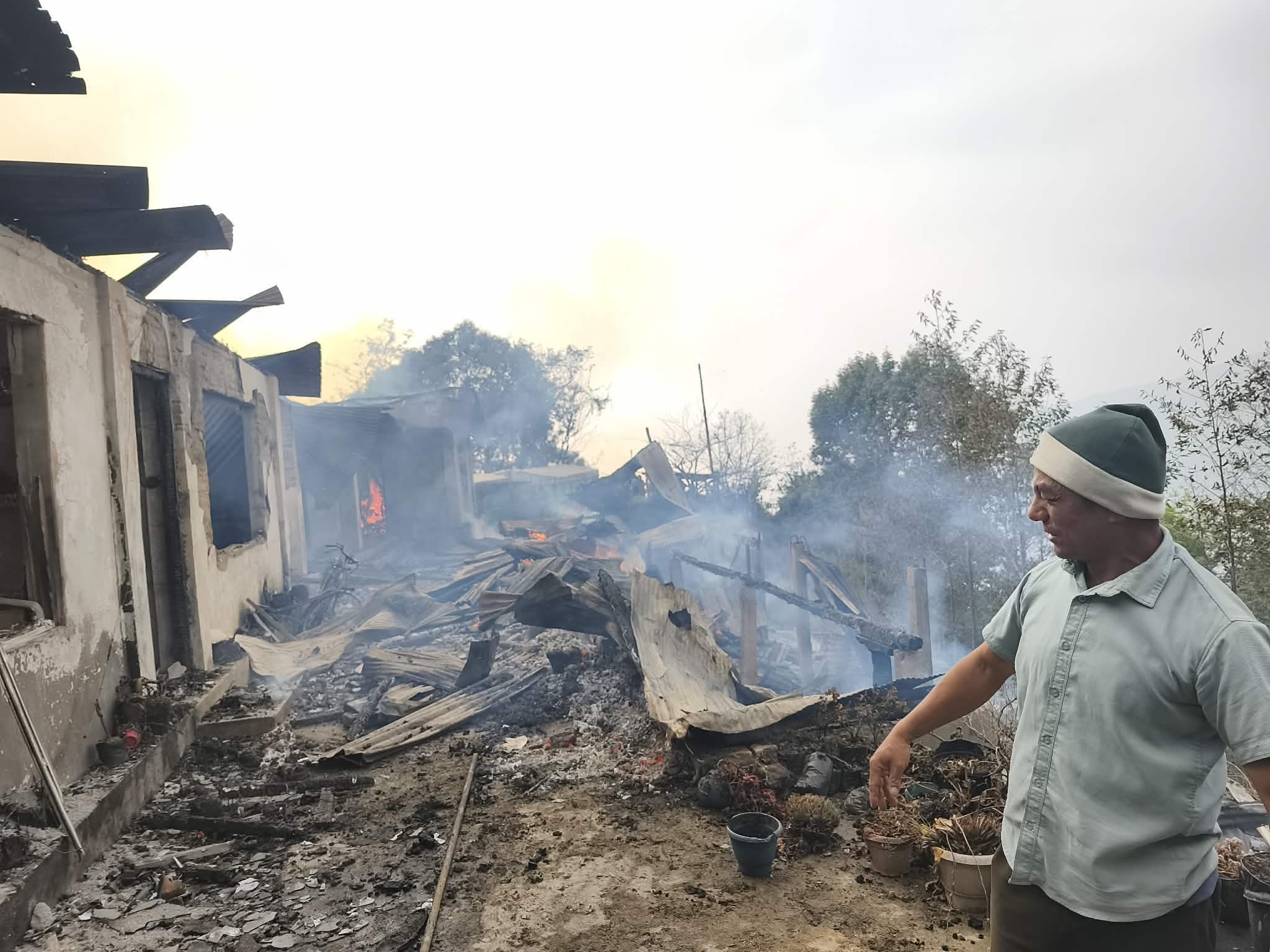 सूर्योदयको पान्दाममा आगलागि